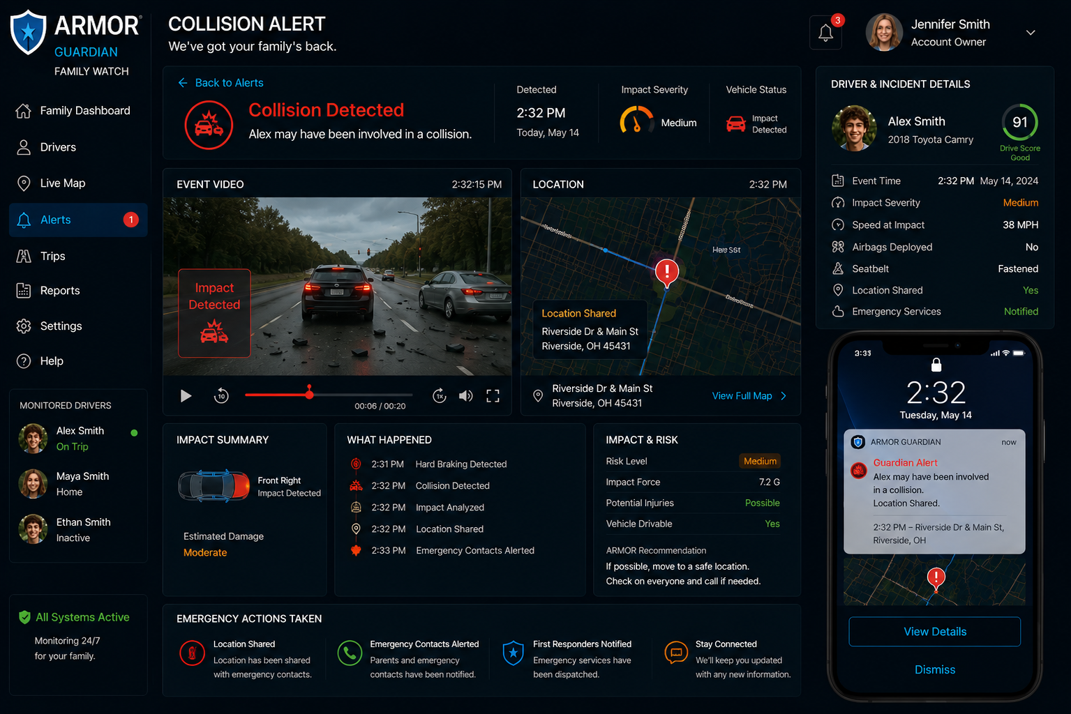 Family Collision Alert